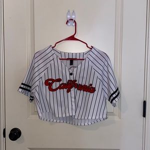 Button up crop top - forever 21